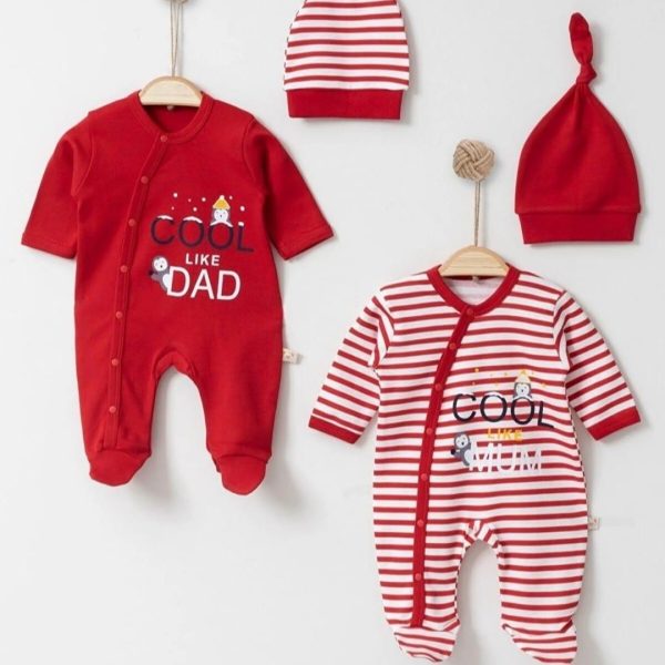 Cool Like Dad&Mom Baskılı 2'li Tulum