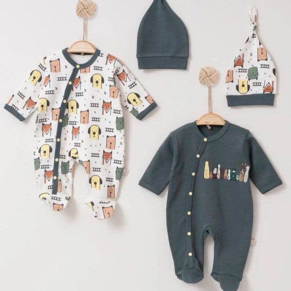 Köpek Baskılı 2'li Tulum