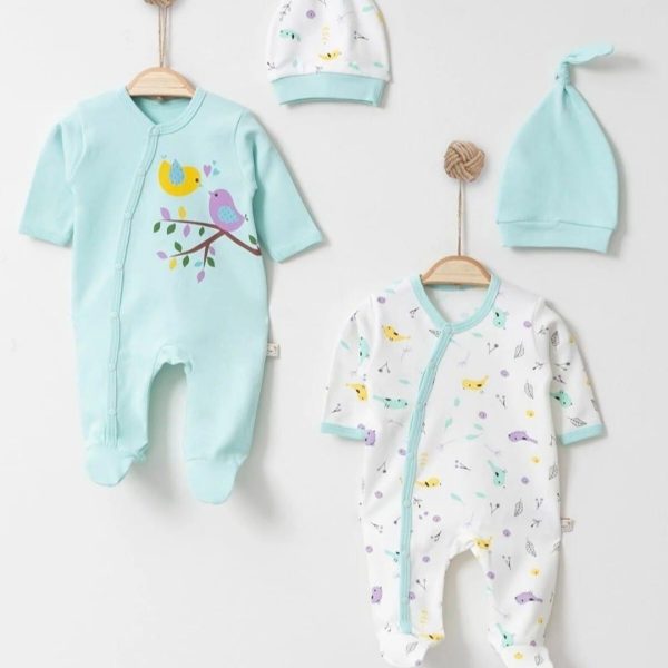 Kuş Baskılı 2'li Tulum