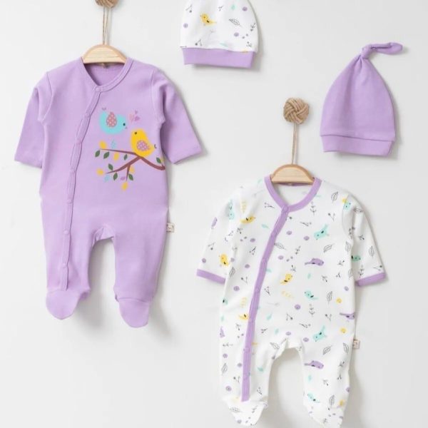 Kuş Baskılı 2'li Tulum